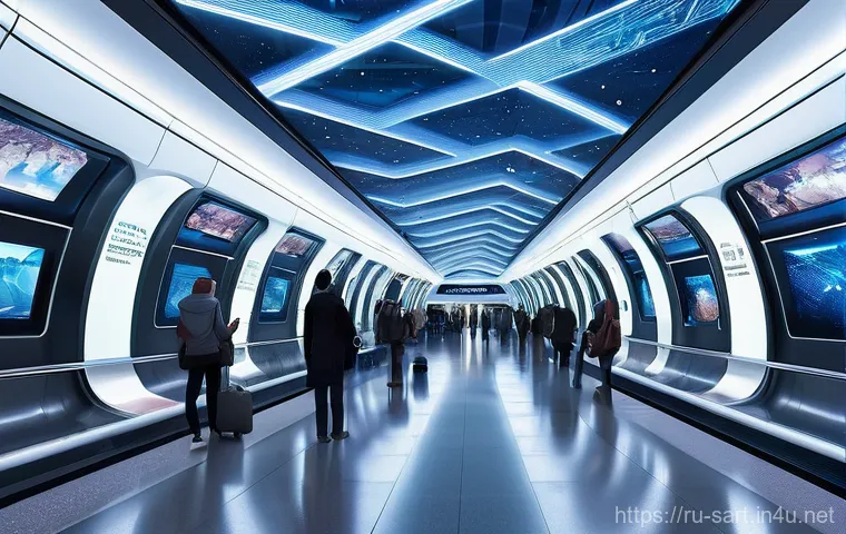 지하철 아트 공공미술의 정의 - **Prompt 2: Contemporary Art in Metro Interaction**
    "A vibrant and engaging scene inside a moder...