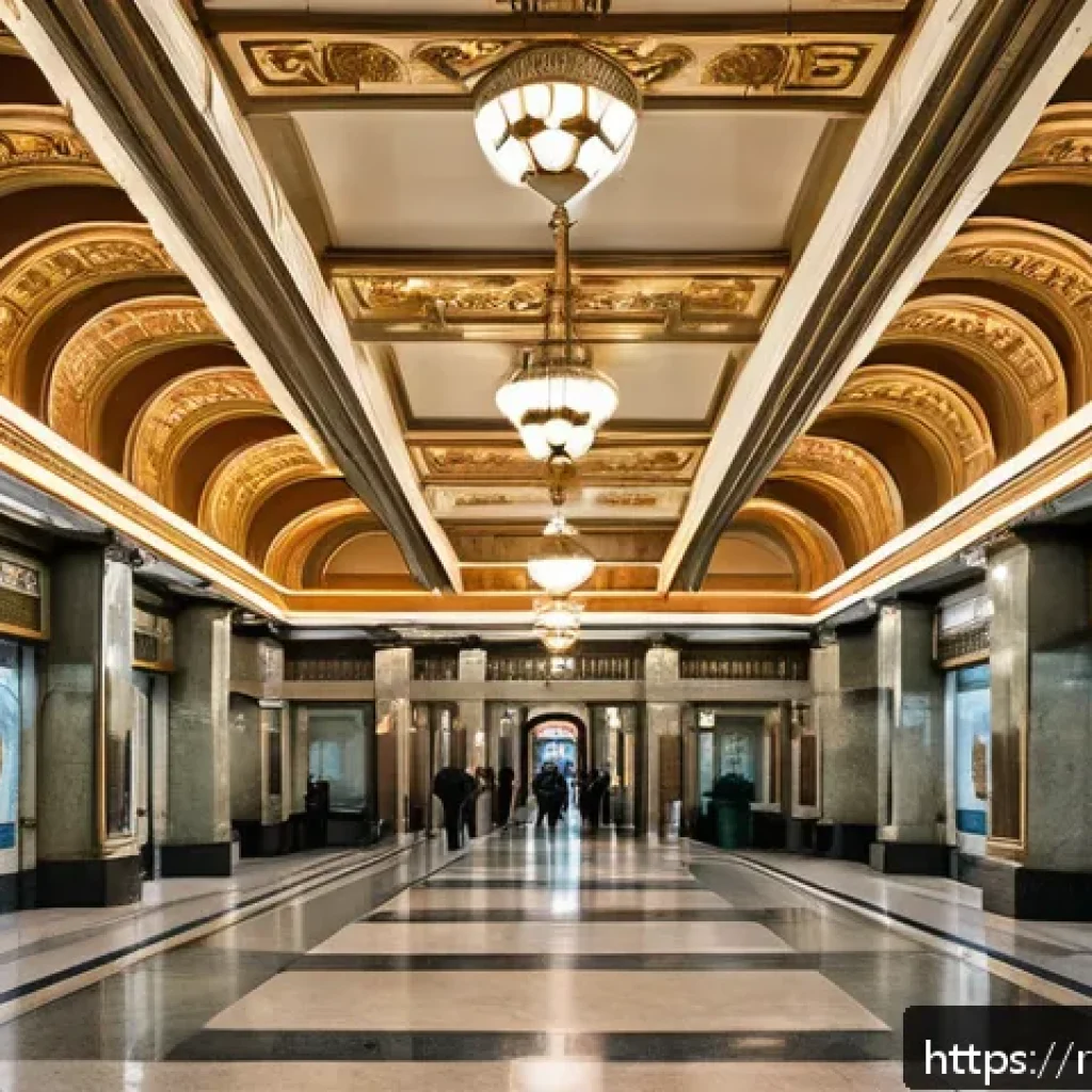 지하철 아트와 철도 역사 - A grand Soviet-era metro station interior showcasing monumental architectural style with tall marble...